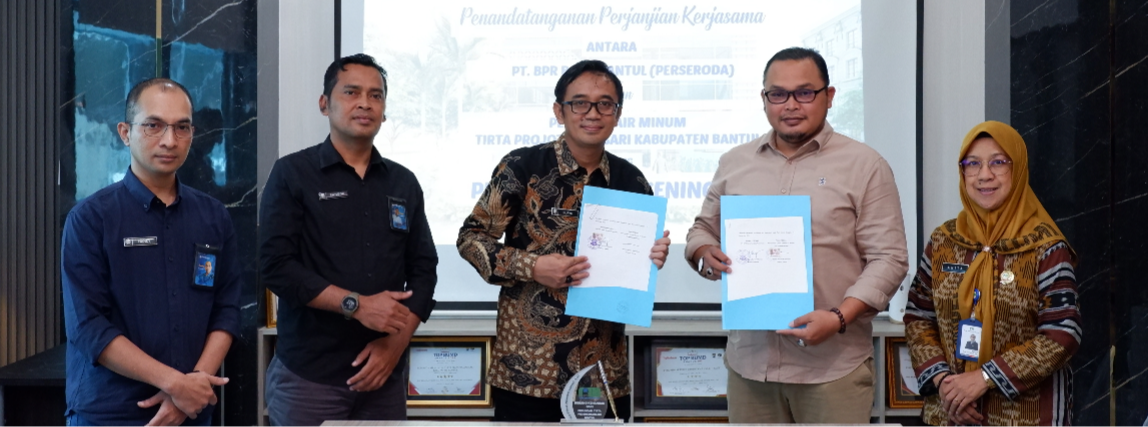 Perjanjian Kerjasama dengan PT. BPR Bank Bantul tentang Pembayaran Rekening Air